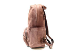 Vintage Coffee Leather Mens Backpacks Travel Backpacks Laptop Backpack for men