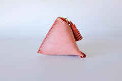 Cute Triangular LEATHER Womens Small Coin Wallet Leather Change Small Wallet FOR Women