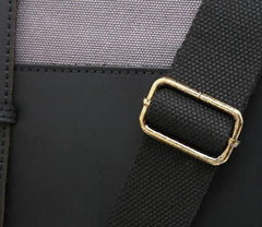 Mens Canvas Leather Briefcase Handbag Work Bag Business Bag for Men