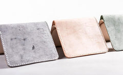 Vintage Handmade Leather Mens Small Wallet Bifold billfold Wallet for Men
