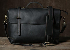 Handmade Leather Mens Cool Messenger Bag Briefcase Work Bag Business Bag Laptop Bag for men