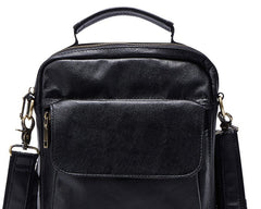 Leather Small Handbag Messenger Bag Shoulder Bag For Men
