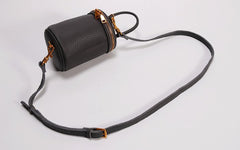 Cute LEATHER WOMEN Barrel Bag Small Bucket Purse Handbag SHOULDER Purses FOR WOMEN