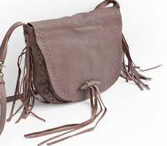 Stlyish WOMENs LEATHER Tassels Shoulder Bag Saddle Crossbody Purse With tassels