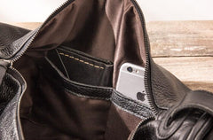 Cool Black Leather Mens Weekender Bag Travel Bags Shoulder Bags for men