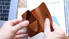 Leather Mens Front Pocket Wallet Small Wallet Card Wallet Change Wallets for Men