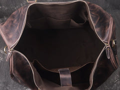 Vintage Leather Mens Large Weekender Bag Travel Bag Duffle Bag
