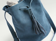 Stylish LEATHER WOMENs Bucket Crossbody Purse Barrel SHOULDER BAG FOR WOMEN