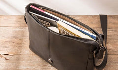 Cool Leather Mens Small Messenger Bag Side Bag Shoulder Bags for Men