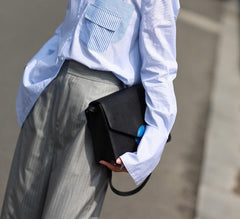 Stylish Leather Black Womens Shoulder Bag Crossbody Bag Purse for Women