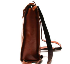Brown Leather Mens Backpack Travel Backpacks Laptop Backpack for men