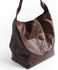 Vintage LEATHER WOMENs Large Bucket SHOULDER BAG Barrel Purse FOR WOMEN