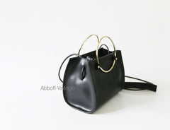 Stylish Leather Black Womens Handbag Crossbody Bag Purse Shoulder Bag for Women