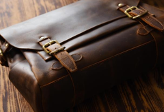 Handmade leather mens Briefcases Messenger bags Vintage Laptop Briefcases Business Briefcases - EverHandmade