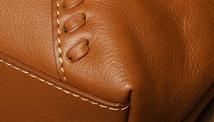 Fashion Handmade Brown Leather Tote Bag Shopper Bag Tote Purse For Women