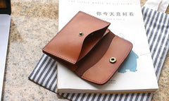 Leather Mens Card Wallet Front Pocket Wallet Small Slim Wallets Change Wallets for Men