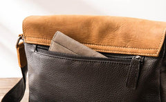Handmade Cool Leather Mens Small Messengers Bag Shoulder Bags for Men