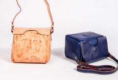 Handmade Leather Purse Cute Cube Bag Crossbody Bag Shoulder Bag Purse For Women - EverHandmade