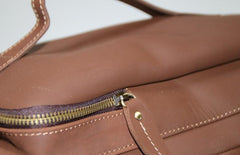 Mens Leather Barrel Backpack Cool Travel Bag Weekender Bag for men