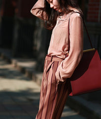 Stylish Leather Brown Womens Shoulder Bag Crossbody Bag Purse for Women