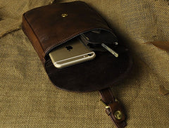 Vintage Leather Belt Pouches for Men Waist Bag BELT BAGs Shoulder Bag For Men