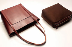 Stylish LEATHER Brown WOMEN Tote Bag Tote Shoulder Purses FOR WOMEN
