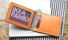 Cool Leather Mens Camouflage License Wallet Front Pocket Wallet Slim Card Wallet for Men