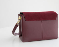 Minimalist Leather Womens Stylish Messenger Crossbody Purse Shoulder Bag for Women