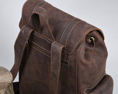 Vintage Leather Mens Backpacks Large Travel Backpacks Hiking Backpacks for Men