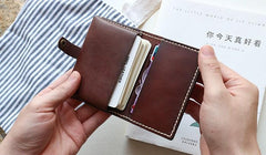 Leather Mens Small Card Wallets Front Pocket Wallet Cool Change Wallet for Men