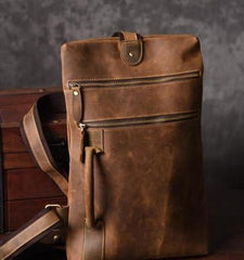 Genuine Leather Mens Cool Chest Bag Sling Bag Crossbody Bag Travel Bag Hiking Bag for men
