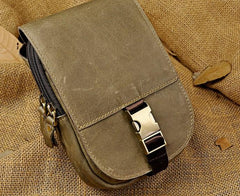 Small Mens Leather Belt Pouch Holster Belt Cases Cell Phone Waist Pouch for Men