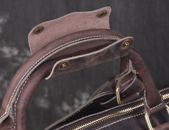 Vintage Leather Mens Large Weekender Bag Travel Bag Duffle Bag