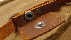 Cool Waxed Canvas Leather Mens Backpacks Canvas Travel Backpack Canvas School Backpack for Men