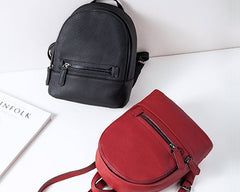 Leather Stylish Womens Small Backpack Mini Travel Backpack Purse for Women