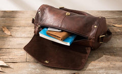 Cool Small Mens Leather Barrel Bag Messenger Bags Shoulder Bags  for Men