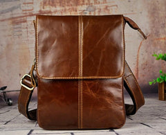 Mens Leather Small COURIER BAG Side Bag Waist Pouch Holster Belt Case Belt Pouch for Men