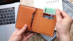 Cool Leather Mens Camouflage Small Wallet Front Pocket Wallet billfold Slim Wallet for Men