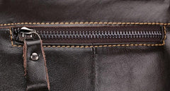 Cool Coffee Small Mens Leather Side Bag Messenger Bag Shoulder Bag for Men