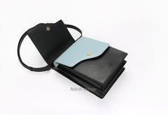 Stylish Leather White Black Womens Shoulder Bag Crossbody Bag Purse for Women