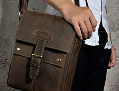 Small Leather Mens SIDE BAGs COURIER BAGs Messenger Bag Shoulder Bag for Men