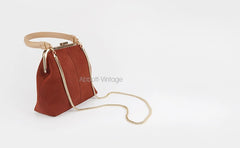 Vintage Leather Womens Frame Handbag Frame Purse Handbag for Women