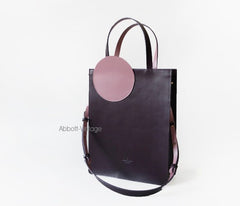 Stylish Leather Purple Blue Womens Tote Handbag Purse Shoulder Bag for Women