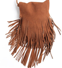 Handmade WOMENs LEATHER Tassels Shoulder Bag Vintage Crossbody Purse With tassels