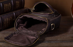 Vintage Leather Belt Pouch for Men Waist Bags BELT BAG Shoulder Bag For Men
