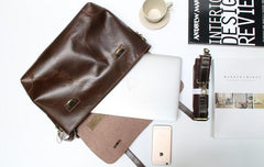 Cool Leather Mens Briefcase Messenger Bags Handbag Shoulder Bag for men