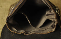 Mens Leather Small Side Bag  Waist Pouch COURIER BAG Holster Belt Case Belt Pouch for Men