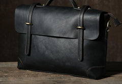 Handmade Leather Mens Cool Messenger Bag Briefcase Work Bag Business Bag Laptop Bag for men