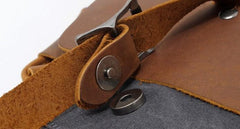 Cool Mens Waxed Canvas Leather Small Courier Bags Canvas Side Bags Messenger Bag for Men