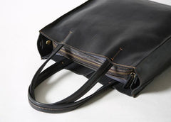Handmade Leather Mens Tote Bag Cool Tote Bag Handbag Shoulder Bag for men
